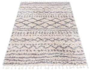 Kremowy dywan shaggy w stylu skandynawskim N3-E19