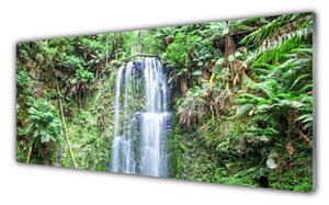 Obraz Szklany Wodospad Drzewa Przyroda
