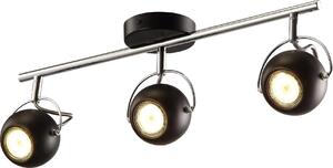 Czarna lampa sufitowa z okrągłymi reflektorami - S982 L5-A69