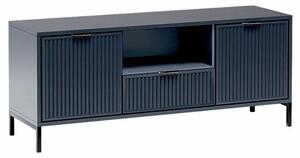 Lamelowa szafka rtv w kolorze indigo K7-L71