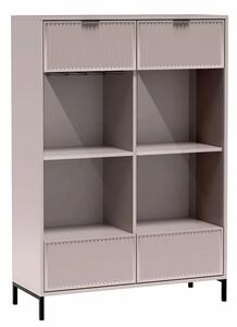 Witryna z lamelami w kolorze cashmere K4-F12