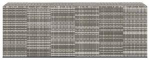 Skrzynia na poduszki ogrodowe rattan pe, 291x100,5x104cm, szara