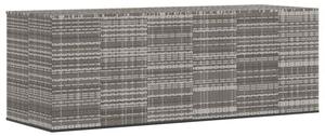 Skrzynia na poduszki ogrodowe rattan pe, 291x100,5x104cm, szara