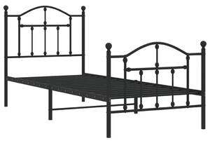 Czarne Metalowe Łóżko Pojedyncze 90X200 Cm F5-H57