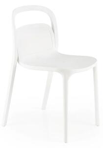 Białe minimalistyczne krzesło ogrodowe sztaplowane R3-S72
