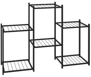 Minimalistyczny czarny kwietnik z metalu E6-B98