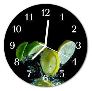 Zegar ścienny okrągły Limonka cytrynowa