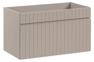 Szafka umywalkowa beżowa z lamelami 80 cm F2-H94