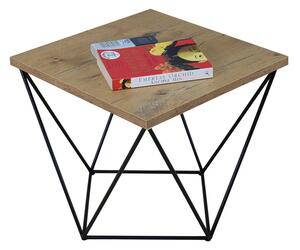 Stolik kawowy w stylu loft dąb lancelot + czarny B2-H80