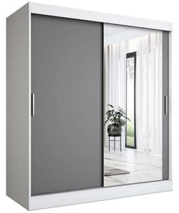 Szafa przesuwna biel + antracyt 180 cm H5-Z35