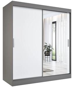 Szafa przesuwna antracyt + biały 180 cm K2-Z86