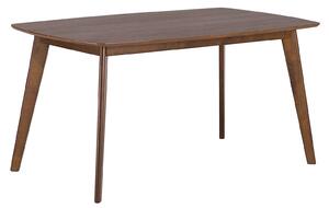 Prostokątny stół do jadalni 150 x 90 cm styl retro ciemne drewno Iris Beliani