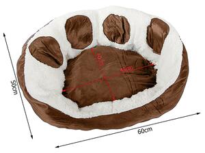 Pluszowe legowisko dla psa/kota PAWNEST 60 cm, brązowe