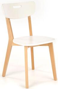 Białe krzesło drewniane w stylu skandynawskim K9-W63