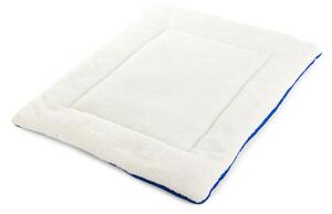 Pluszowa poduszka dla psa/kota PETBED 50x35 cm, niebiesko-biała