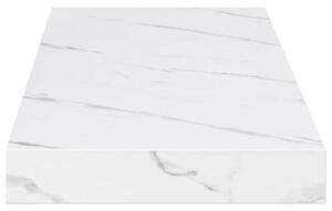 Półka ścienna w stylu nowoczesnym z materiału drewnopochodnego w kolorze białego marmuru, 90 x 23,5 x 4 cm