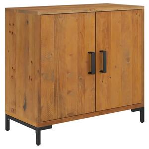 Brązowa drewniana komoda z drewna recyklingowego E8-H04