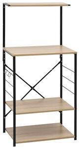 Stojący regał w stylu loft czarny + dąb Z7-C68