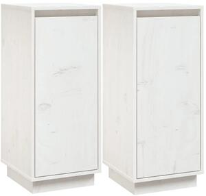 Biały komplet 2 drewnianych szafek C5-E85