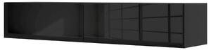 Podwieszana szafka rtv czarny połysk 160 cm B1-M21
