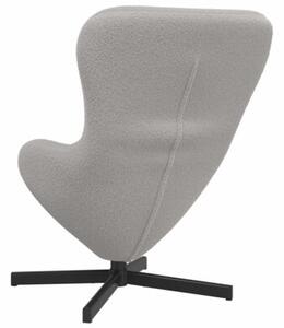 Fotel jajo jasnoszary 63 x 73 x 90 cm tkanina
