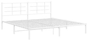 Białe metalowe łóżko małżeńskie 200x200 cm E1-B21