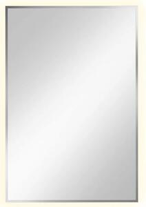 Srebrne prostokątne lustro led 60x90 cm K6-C46
