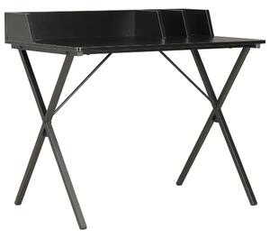 Czarne metalowe biurko z przegródkami P2-T70