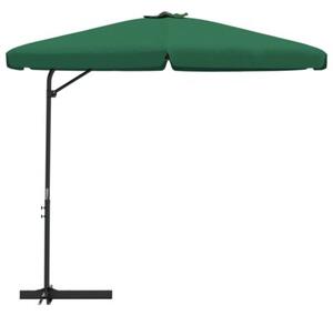Parasol ogrodowy na stalowym słupku, 300 cm, zielony