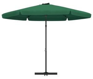 Parasol ogrodowy na stalowym słupku, 300 cm, zielony