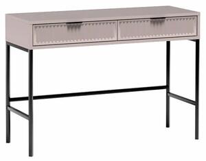 Beżowa konsola glamour z lamelami, ryflowana T1-K68
