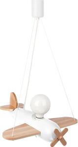 Biało-naturalna lampa wisząca dla dzieci samolot - S201 L4-P77