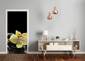Naklejka samoprzylepna okleina Orchidea i kamienie
