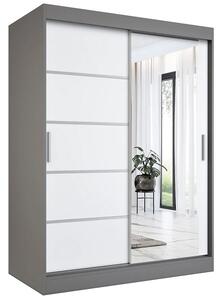 Szafa przesuwna 150 cm antracyt + biały T1-L15
