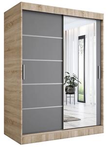 Szafa przesuwna 150 cm dąb sonoma + antracyt E2-D83