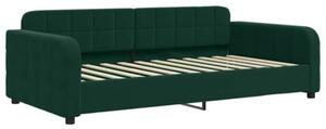 Sofa rozsuwana, ciemnozielona, 100x200 cm, aksamit