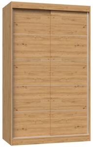 Nowoczesna szafa przesuwna 120 cm dąb artisan F4-M31
