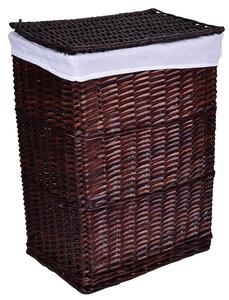 Wiklinowy kosz na pranie wenge 72L T6-G72