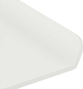 Wisząca półka w nowoczesnym stylu z matowej stali, biała, 30 x 9 x 2,5 cm
