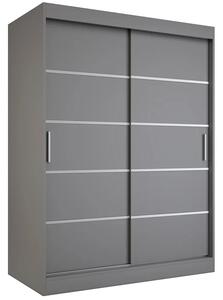 Antracytowa szafa przesuwna 150 cm A9-L18