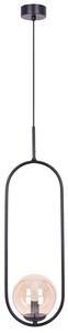 Lampa wisząca geometryczna z bursztynowym kloszem - 5S A198 K8-P16