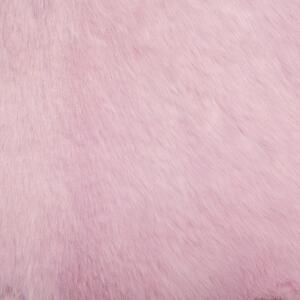 Dywan narzuta skóra owcza włochacz Shaggy różowy Uluru Beliani