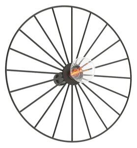 Czarny okrągły plafon kinkiet loftowy 30 cm - A193 L0-K02