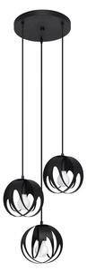 Czarna stalowa lampa wisząca nad stół - 7X A191 W6-S64