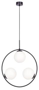 Metalowa lampa wisząca okrąg z białymi kloszami - 3X A201 S6-N75
