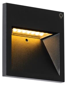 Zewnetrzna Nowoczesna lampa ścienna czarna z diodami LED - Gem 2 Oswietlenie zewnetrzne
