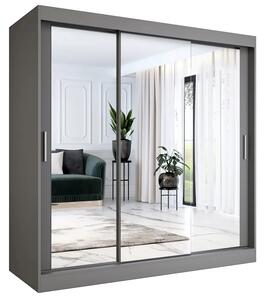 Szafa przesuwna z lustrem antracyt 200 cm N2-F21