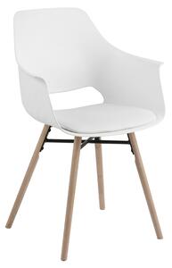 Kubełkowe krzesło z tworzywa Białe ILUMES