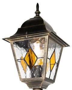 Zewnetrzna Vintage latarnia zewnętrzna antyczne złoto 240 cm 2-punktowa - Antigua Oswietlenie zewnetrzne