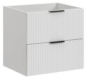 Biała szafka pod umywalkę 60 cm Biały połysk P4-T50